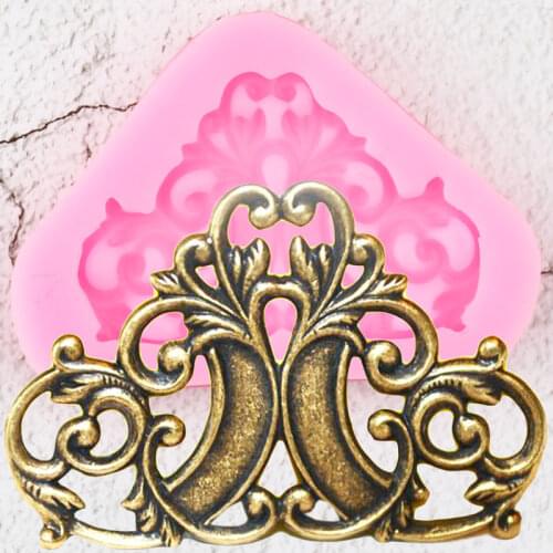Baroque Relief Silicone Molds Cake Border Fondant Mold Cake Decorating Tools Candy Polymer Clay Chocolate Gumpaste Moulds