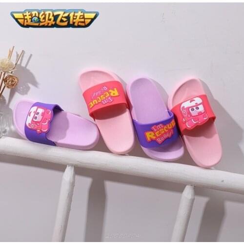 New Cute Super Wings Kids Slippers Summer Children Baby Slippers Waterproof Breathable Non-slip Boys Girls Home Shoes