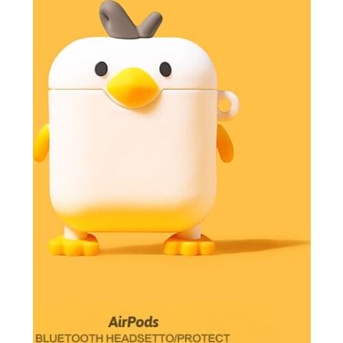 Cute airpods protective cover silicone for apple earphone airpods2 1 protective case airpodspro soft wireless bluetooth airpods