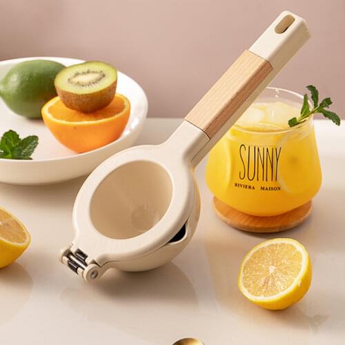 Nordic Alloy Lemon Juice Squeezer Beech Handle Pressure Juicer Kitchen Accessories For Orange Juice Fruit Vegetable