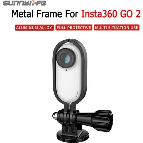 Insta360 Go 2 Protective Frame Mount Aluminum Alloy 1/4 Adapter Adjustable Angle Bracket Stabilizer For Insta360 Go 2 Camera Acc