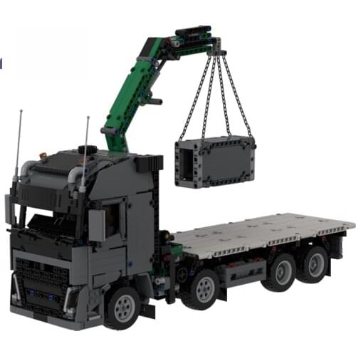 MOC Engineering Bulldozer Crane high-tech Truck Building Block Citys Construction Car Excavator DIY Education Toys For Children