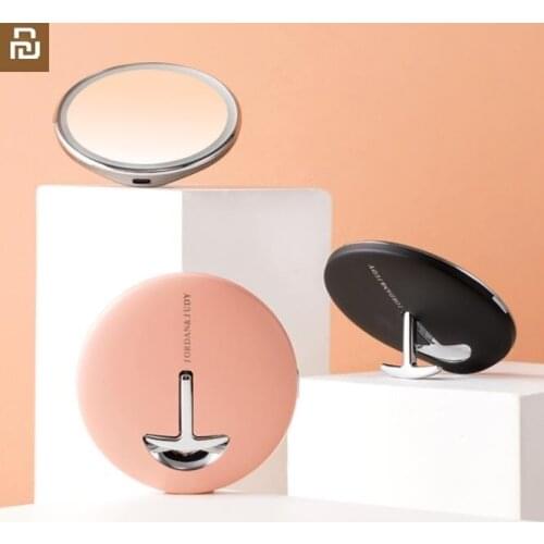 Youpin girl Led makeup mirror Lighted Fill light Net red vanity mirror Portable fold Small mirror Makeup backlit mirror light