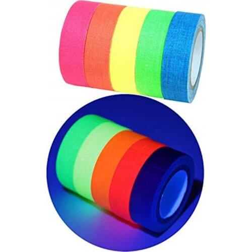 5Pcs Luminous Fluorescent Night Self-adhesive Glow In The Dark Sticker Tape Home Decoration Warning Tape Five-colors D
