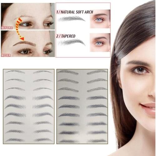 4D Tattoo Semi-Permanent Eyebrow Stickers Bionic Waterproof Long Lasting Eyebrow Imitation Ecological Eye Brow Sticker TSLM1