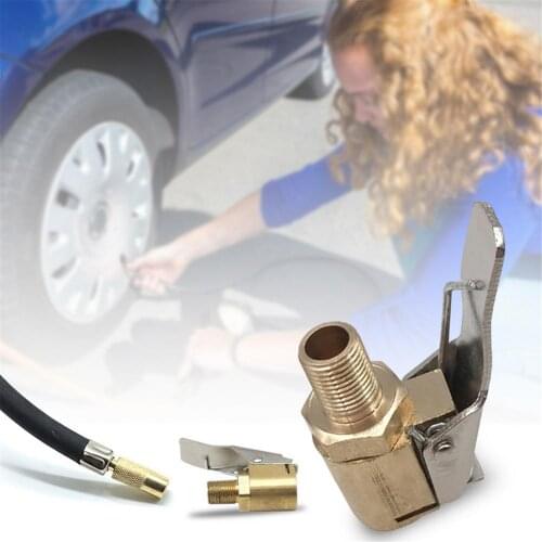 Universal Car Air Pump Thread Nozzle Adapter Car Pump Accessories Fast Conversion Head Clip Type Nozzle Portable 150psi Car Tire