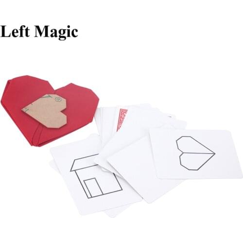 Hearting by Way & Himitsu Magic Red Heart Folding Magic Tricks Comedy Street Close Up Magia Card Magie Illusion Gimmick Props