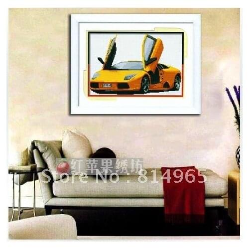 Embroidery Package Luxurious New 3 Pieces (1 lot=3 pieces) 5-15Business Days Luxurious New Sports Car Cross Stitch
