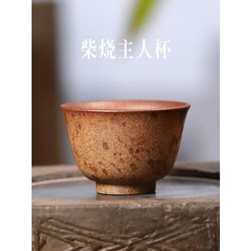 Yixing purple sand sample tea cup to burn large manual master single cups of chai beaker chai kiln cup kung fu tea cups