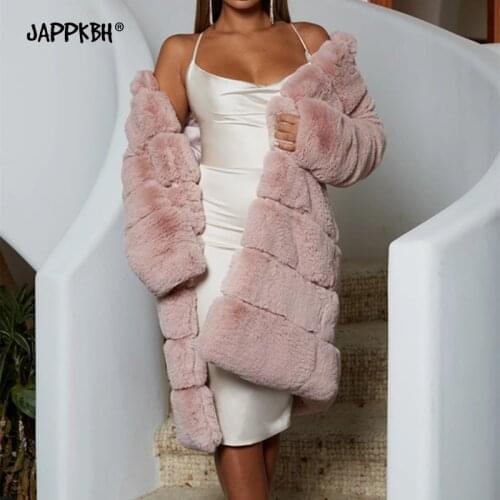 Faux Fur Coat Women Autumn Winter 2020 Casual Plus Size Loose Long Female Jacket Fur Plush Thick Warm Outwear Oversize Clothing