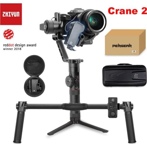Zhiyun zhi yun Official Crane 2 New Stabilizer Gimbal for All DSLR Cameras with Follow Focus Tripod Camera Control Cable
