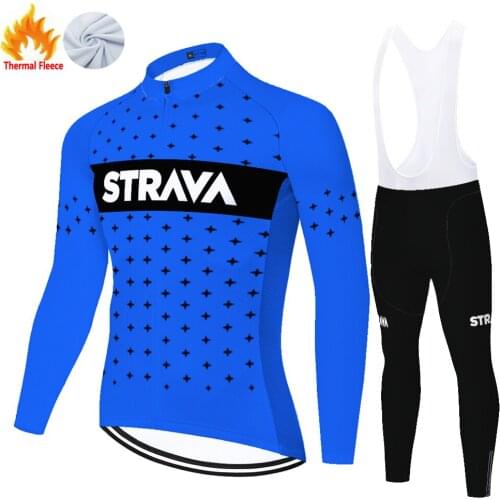 Strava Winter Thermal Fleece 자전거 Maillot Hombre Equipamento Equipacion Cyclisme Homme Ciclismo Cycling Equipment Cycling Jersey
