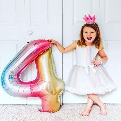 1pcs 40inch Aluminium Foil Number Balloons Rose Gold Silver 0-9 Birthday Wedding Engagement Party Decor Globo Kids Ball Supplies