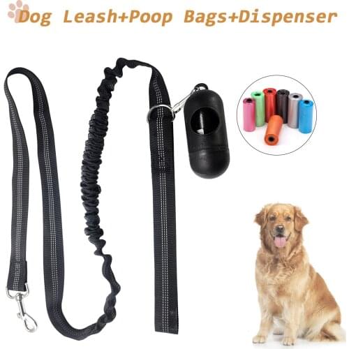 150cm Walking Dog Rope Pet Leash Dog Leash Reflective Dog Leash Dog Poop Bags with Dispenser Nylon Dog Leash Pet Accessories