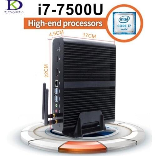16G DDR4 RAM+256G SSD Mini PC Mini Industrial PC Kaby Lake Core i7 7500U Intl HD Graphics620 4K HTPC Nettop Micro Desktop PC DP