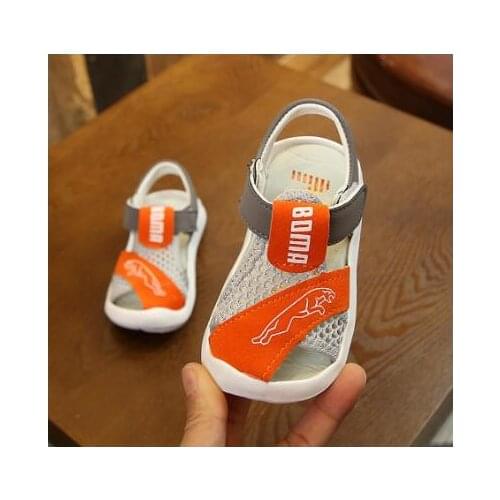 2020 summer kids shoes brand open toe toddler boys sandals orthopedic sport pu leather baby boys sandals shoes