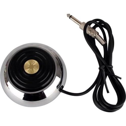 Round Foot Pedal Switch Controller Stainless Steel Tattoo Machine Foot Pedal For Tattoo Power Supply Machine Gun