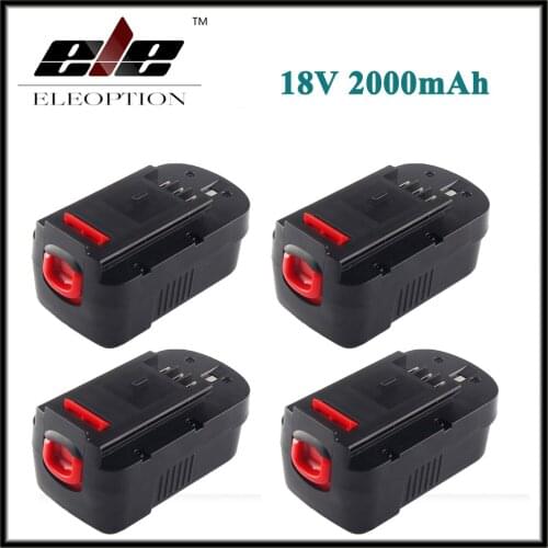 4x High Quality 18V 2000mAh NI-CD Replacement Battery For Black & Decker HPB18 244760-00 A1718 A18 HPB18-OPE