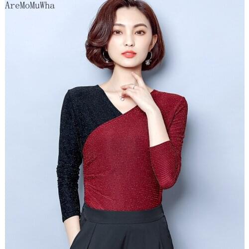 Женские трикотажные рубашки AreMoMuWha China At AliExpress