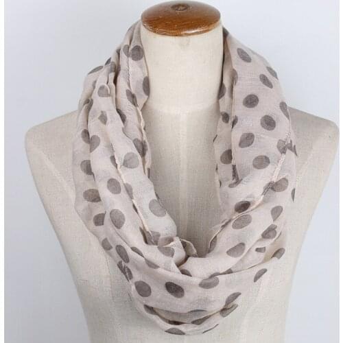 Large Polka Dots Print Infinity Scarf Snood Womens Party Event Accessories Gift for Her