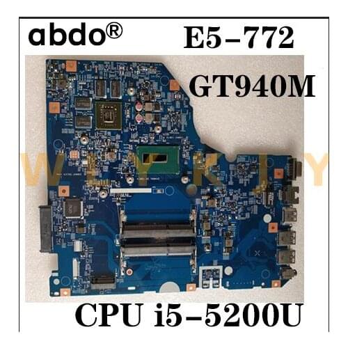 For Acer aspire E5-772 E5-772G laptop motherboard 14276-1M 448.04X09.001M motherboard CPU i5 5200U GPU GT940M tested 100% work