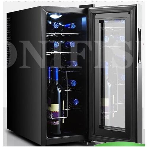 Constant Temperature Wine Cabinet Electronic Refrigerated Ice Bar Home Support 12 Bottles