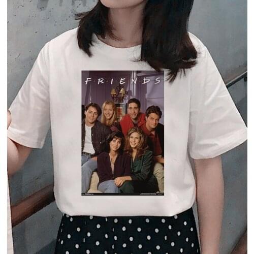 Friends Tv Show T Shirt Women Harajuku Casual Vintage Printing t-shirt Women Tops Tee Femme Funny Graphic Tshirt
