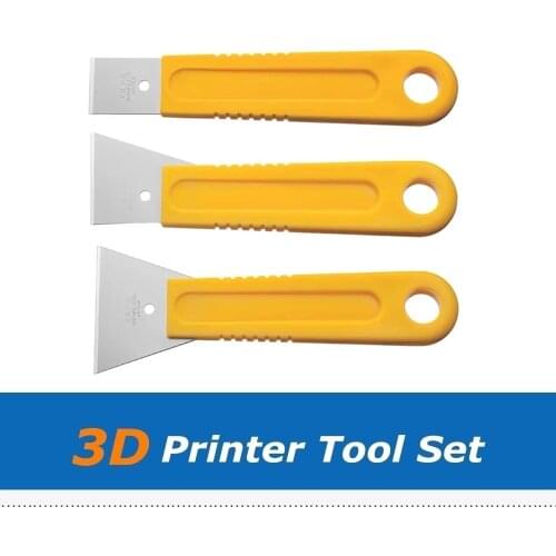 Imported Platform Model Removal Scraper Spade With 25mm 43mm 60mm Stainless Steel Blade For 3D Printer Parts