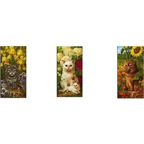Kamy Yi 5D Diy Diamond Painting Cat Embroidery Cross Stitch Diamond Painting Home Decoration Gift
