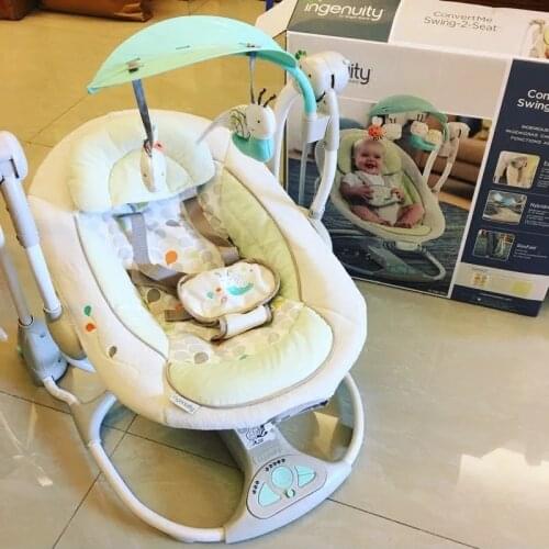 Baby Rocking Chair Mosquito Net Bouncer Swing Chair Summer Sleeping Crib Electric