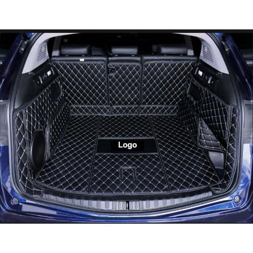 LIGOLIGO leather car trunk mats for Alfa Romeo Stelvio 2017 2018 2019 2020 years cargo liner accessories interior boot