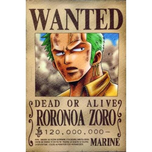 Lot style Choose ONE PIECE WANTED Posters Luffy Zoro Sanji Nami Robin Art print Silk poster Home Wall Decor