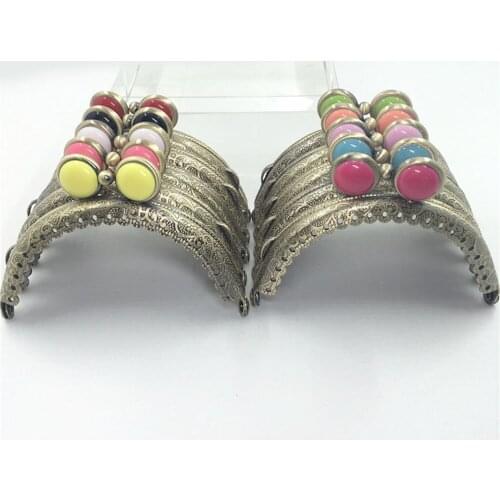 10pcs 8.5cm Press Lollipop Head Metal Frame for Coin Purse Handbag Bag DIY