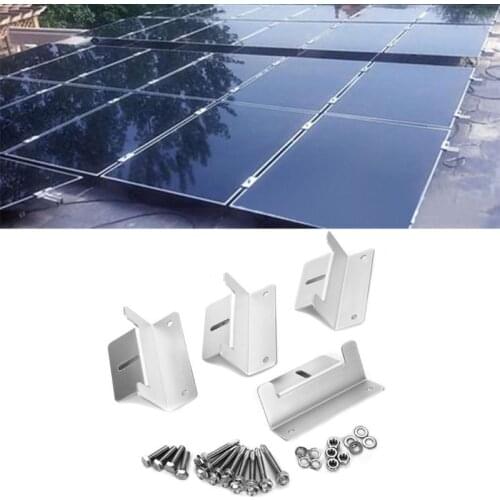 Set Of 4 Solar Panel Z Style Aluminum Brackets Nuts Bolts And Washers For Mounting On Motorhomes Caravans Boats