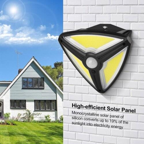 Solar Sensor Wall Light Waterproof Human Induction Triangle Street Lamp Garden Outdoor Courtyard Sensor Street Light