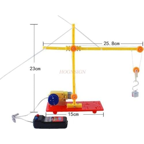 Science small production materials Crane tower crane science small production technology gizmo assembly children toys
