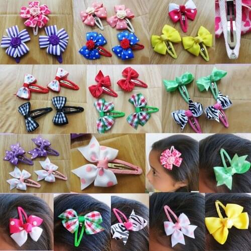 100 Good Girl 2/2.75" New Boutique Hair Bow + Snap Clip 8 Styles 480 No