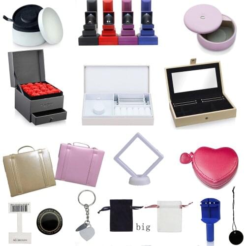 2020 NEW High-quality Charm Ring Earrings Bracelet Necklace Jewelry Protection Box Guarantee Gift Bag Card Light Jewelry Box