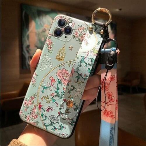 2021 New Cover Cae For Apple 12 Traditional Chinese Style Phone Case Vintage Back Cover Embossed Relief Phone Case For iPhone12