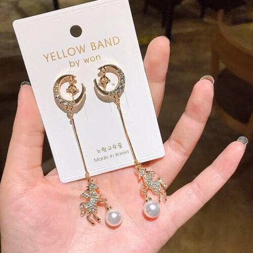 New Korean Micro Pave Zircon Heart Circle Asymmetry Earrings For Women Dliecate Boucle D'oreille Ear Jewelry