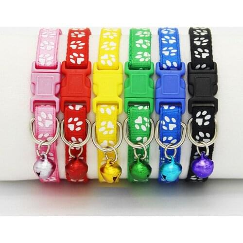 Cat Pet Collar with Bell for Kitten Cat Puppy Small Dog Collar 19-32cm Adjustable Nylon Neck Strap Bell Collar for Pet Supplies