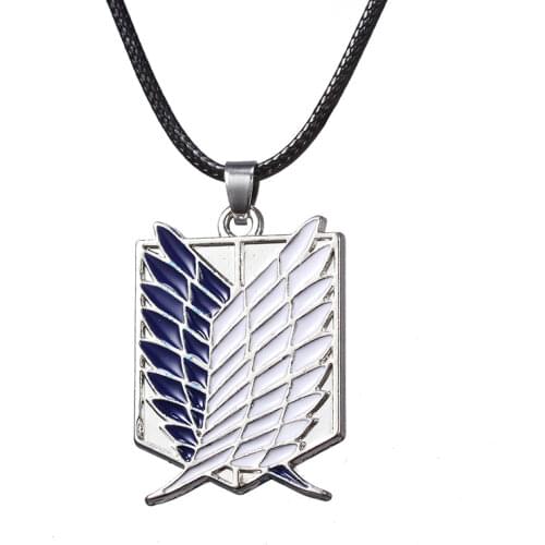 Japanese Anime Cosplay Attack on Titan Props Eren Keys Necklace metal pendant Scout Regiment necklace Women Men Necklace