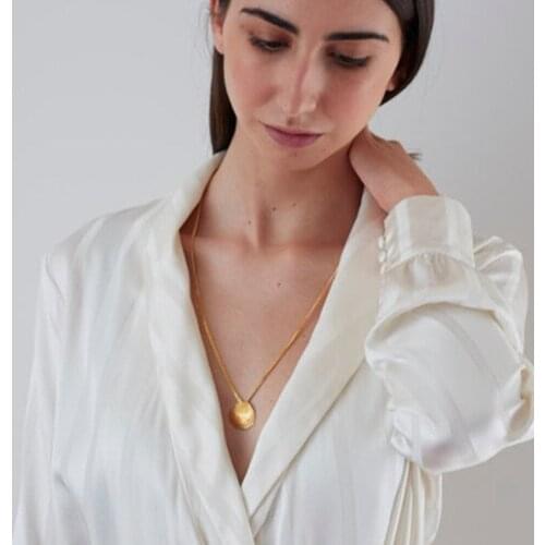 Fashion Shell Pendant Necklace Gold Stainless Steel Chain Necklaces Collar For Women Girlfriend Summer Beach Jewelry Accessories