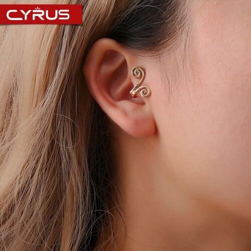 Personlized Irregular Round Clip Earrings Couple Earrings Without Piercing Ear Bone Clip Oorbellen Brincos 2019 Femme Bijoux