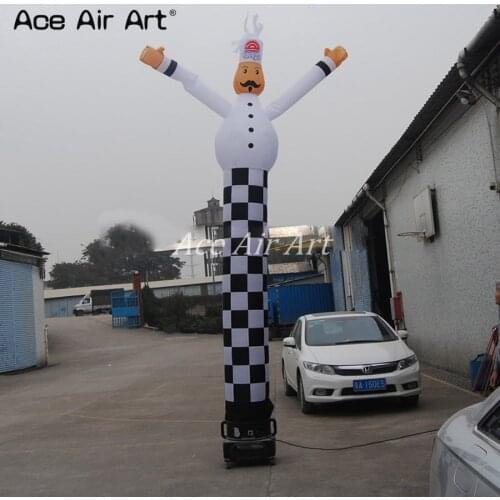 Advertising inflatable restaurant item sky dancer chef tube,inflatable air dancer come with fan for Tyre shop sale