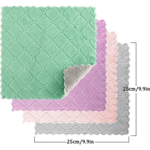 Microfiber Cleaning Cloth, Kitchen Towels, Lint Free Dish Towels with Highly Absorbent and Fast Drying Feature