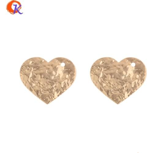 Cordial Design 50Pcs 17*20MM Earrings Accessories/Hand Made/Genuine Gold Plating/Heart Shape/Charms/Jewelry Findings Component