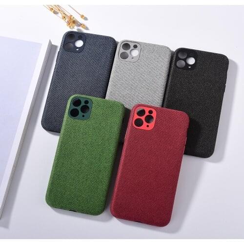 High Quality For IPhone 11 12 Pro Max XS Max Cloth Phone Case Textile Fabric Protect Cover For IPhone 7 8 Plus Ultra-thin Canvas