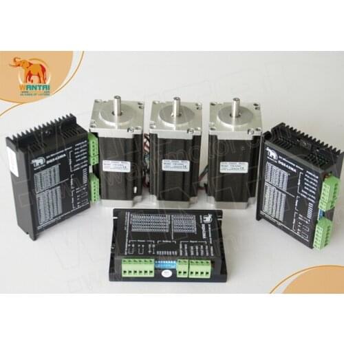 3AXIS Wantai Nema23 SingleShaft 57BYGH115-003 Stepper Motor 3Nm 425oz-in&DriverDQ542MA 50V4.2A CNC Rounter KIT