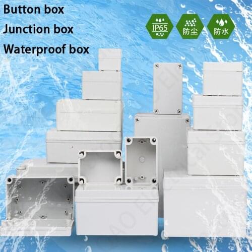 Waterproof Button box Enclosure Electronic ip67 Instrument Case Electrical Project Box ABS Outdoor Junction Housing